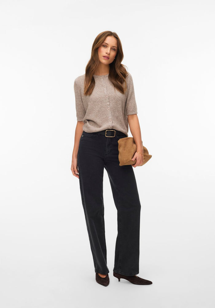 vero moda zenski kardigan na dugmad braon