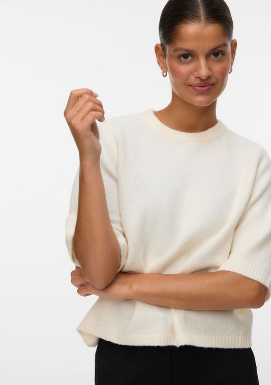 Vero Moda ženski oversized džemper BOOM bela