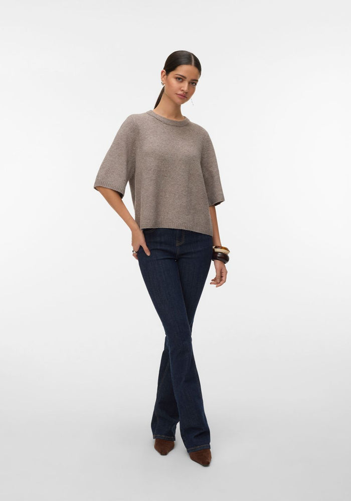 Vero Moda ženski oversized džemper BOOM siva