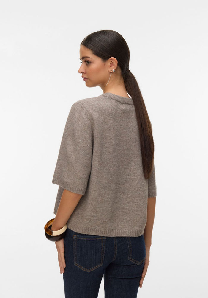 Vero Moda ženski oversized džemper BOOM siva